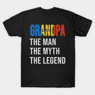 Grand Father Moldovan Grandpa The Man The Myth The Legend - Gift for Moldovan Dad With Roots From  Moldova T-Shirt